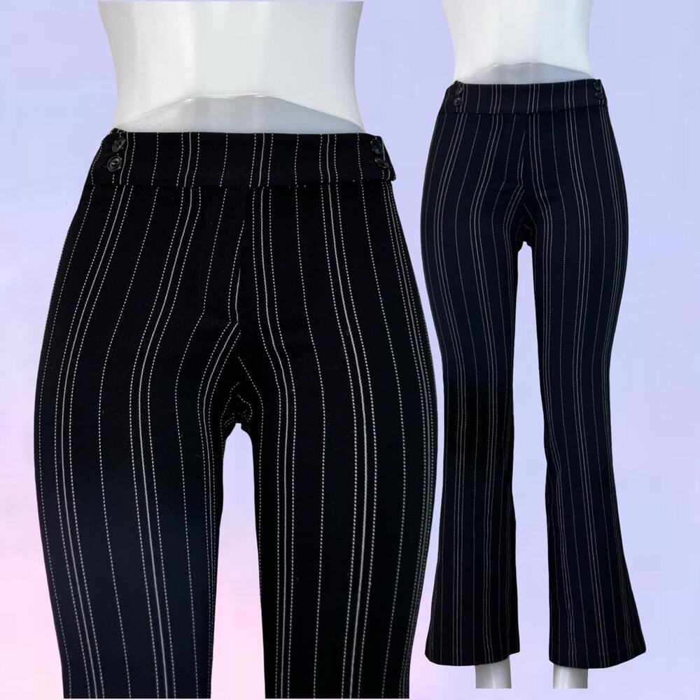Vintage 90s y2k pinstriped flare pants corporate office siren